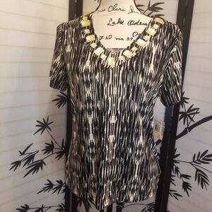 JM Collection Tribal print blouse